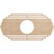 Ekena Millwork Chrysler Wood Fretwork Pierced Ceiling Medallion, Alder, 16"W x 8"H x 4 1/4"ID x 3/8"T CMWP16X08X0375CSAL - alternate 1